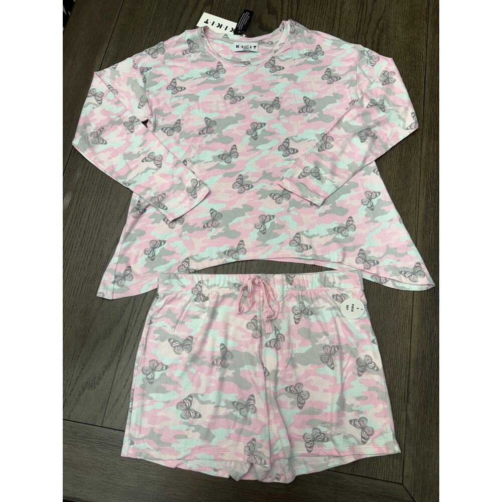 Women’s Butterfly Camo Pajama Set KIKIT NWT ⭐